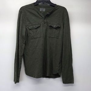 Used Converse One Star Size S Henley Shirt - Green